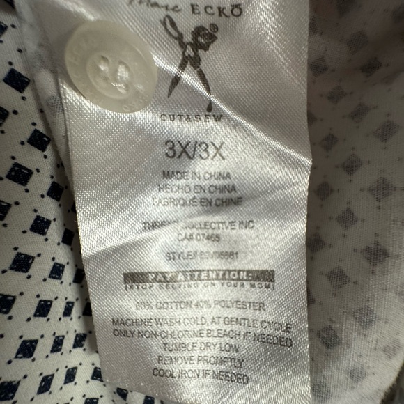 Marc Ecko Black and White Geometric Shirt - Picture 8 of 9